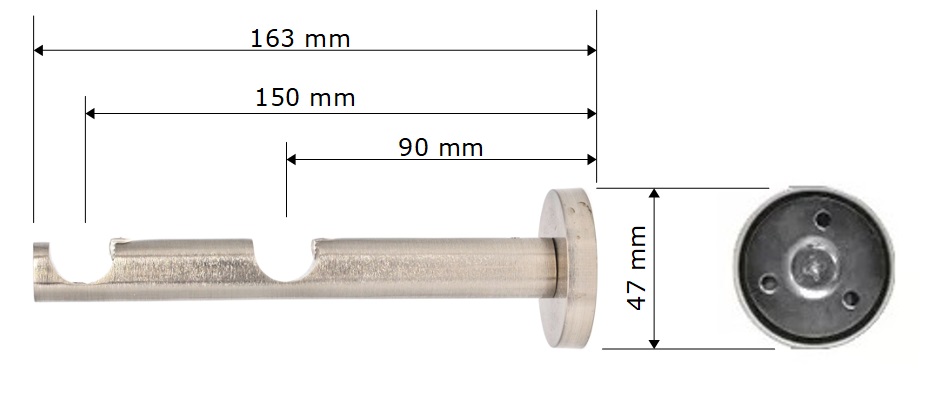 19 mm modern dvojitý hotovo